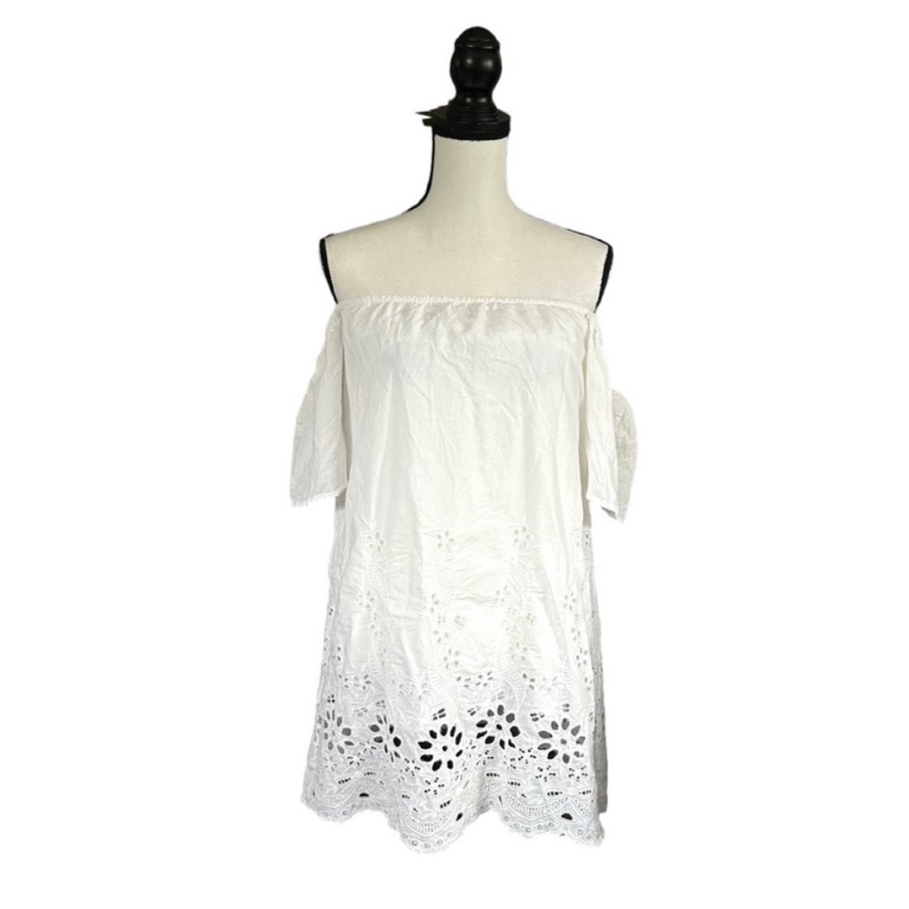Flying Tomato Off The Shoulder Lace Mini Dress White Summer Festival Fairycore L